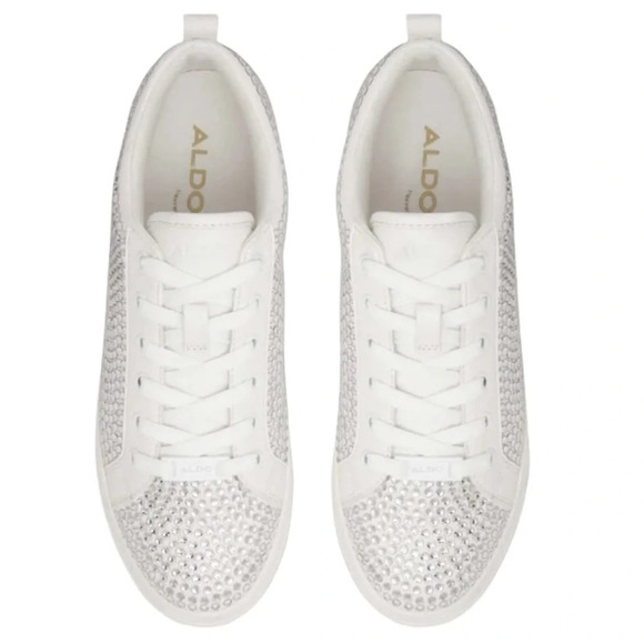 ALDO  Rhinestone Glam Dilathiel Sneakers - Size 8 - Picture 2 of 6